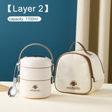 3-layer lunch box, insulated lunch box, portable lunch box, food storage, kitchenware, Australia V1347-122-BEI-41661