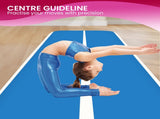 Powertrain Airtrack 20cm Thick 6m x 2m Inflatable Gymnastics Tumbling Mat Air Track - Blue IFM-0602-BUWH