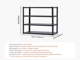 Storage, 2400 lbs, 4 Tier Garage Storage Shelving, 20" D x 40" W x 57" H Adjustable Metal V952-JSBSXHJ20405S2LA2V0