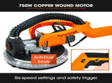Unimac 225mm 750W Telescopic Long Reach Dry Wall Sander Kit, Foldable, Vacuum System, LED Worklight, V219-SNDDRYUMLA7A