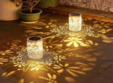 Solar Hanging Lantern Outdoor Hollow Metal LED Decorative Garden Light for Patio Porch Yard, White V1369-AZ3-W-12054