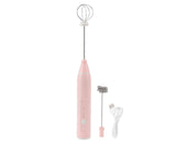 Mini Electric Stirrer, Cordless Multifunctional Eggbeater with 2 Heads for Home Coffee & Drinks, V1263-JX-2922