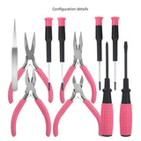 11-Piece Precision Craft & Jewelry Making Tool Kit with Portable Case - Pliers, Screwdrivers & V888-ELOSUNG35762