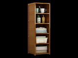 Bamboo 5-Shelf Bookcase Tall Display Storage Rack Stand for Living Room, Bedroom, Office or Home V63-838221