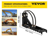 61cm Hydraulic Backhoe Excavator Thumb Attachments Weld On 1.27cm Teeth Thick Steel Plate Assembly V952-FCMZ24INDYYYG12MMV0