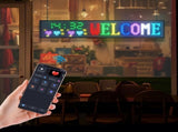 Programmable LED Sign, P10 Full Color Flexible Digital Scrolling Panel, DIY Custom Text Pattern GIF V952-YPGDGGP40X8YXTP44001V3