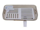 Dish Drying Rack Multifunctional PP Space Saving Clean Hygienic Dish Drainer for Kitchen Sink V1294-YM0710-3118230289011