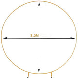 3M Gold Wedding Hoop Round Circle Arch Backdrop Flower Display Stand Frame Background V63-839331