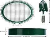Garden sieve, soil sieve with interchangeable mesh sizes 3, 6, 9 and 12 mm, perfect garden tool for V1259-DP01-A-1737