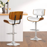 Artiss 4x Bar Stools Gas Lift Leather White BA-TW-8045-WHX4