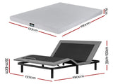 Artiss Double Bed Frame and Giselle Bedding Double Memory Foam Mattress Set, Electric Bed Base with EAB-8183-NOBLE-15-D