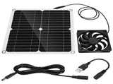 12W 12V Solar Panel Powered Fan Efficient Energy Conversion Solar Panel Dual Fan Kit V1294-YM0706-3111230187511