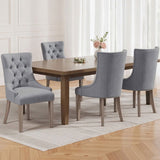 Artiss Dining Chairs Set of 4 Linen French Provincial Grey FA-CHAIR-DIN470S-GYX4