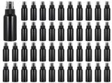 100PCS Black Plastic Spray Bottles, 2oz Portable Travel Bottle, 60 ml Fine Mist Sprayers, Refillable V1369-AZ3-W-08779