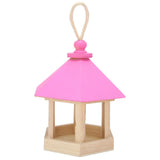 Wooden Bird Feeder Hanging Hexagonal House Shape Pet Bird Feeder Garden Decoration V1294-YM0901-3111210122411