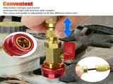 Professional Car AC Repair Kit, Schrader Valve Core Removal Tool with Quick Release for High and Low V1189-LC-QP-00213