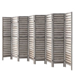 Artiss 8 Panel Room Divider Screen 326x170cm Louver Grey RD-B-4089-8P-GY