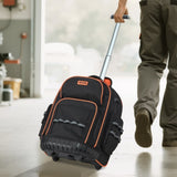 Rolling Tool Backpack, 110 lbs Load Capacity, 45 Pockets Heavy Duty Roller Tool Bag on Wheels, V952-GLGJBB14YC168FJ9Q001V0