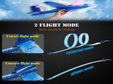 4 Pack LED Light Airplane-17.5" Large Throwing Foam Plane Outdoor Flying for Kids-Flying V1366-AZ2-W-13318
