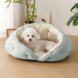Semi-Enclosed Pet Bed with Plush Comfort and Anti-Slip Base Ideal for Cats and Small to Medium V1341-ZY-R2BJ25BQ-M-PINK