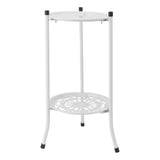 50cm Double Layer Plant Stand Iron Multifunctional Flower Rack Flower Shelf for Balcony Entryway V1294-YM0901-3111240020111