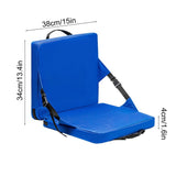 Portable Stadium Seat Cushion Foldable Bleacher Pad with Handle for Outdoor Camping Picnics Boats V1366-AZ2-W-12889