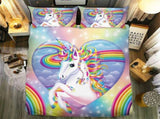 Unicorn Rainbow Sorrento Charm Quilt / Doona / Duvet Cover set V745-AQ043732E3