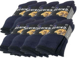 9 Pairs MERINO WOOL SOCKS Mens Heavy Duty Premium Thick Work Socks Cushion in Navy Blue V563-9AUSOCKS-NVY-11-14