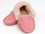 100% Australian Merino Sheepskin Moccasins Slippers Winter Casual Genuine Slip On UGG - Hot Pink V563-D301-HOTPINK-8