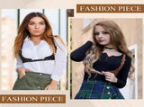 2 Pcs Women Leather Waist Belt Leather Harness Women Fashion Body Chain Adjustable Waist Belt V1258-DP02-C-2204