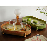 Tea Tray Simple Double Layer Pure Color Uniform Draining Holes Detachable Design Plastic Tea Tray V1294-YM0716-3118220141412