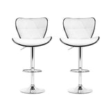 Artiss 2x Bar Stools Gas Lift Leather Seat White BA-TW-NEW4045-WHX2