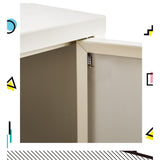 Artiss Buffet Sideboard Metal Cabinet - BASE White AI-LOCKER-LD-WH