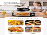 12L 8-in-1 Electric Air Fryer with 360&deg Panoramic Glass Bowl, 1200W Low-Fat Multi-Purpose Cooker for V1107-CS-ZAILXA22