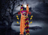 5.6 Ft Halloween Hanging Animated Talking & Shaking Scary Clown with Chain, Touch Activated for V1366-AZ2-W-17878