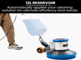 Auch 17" Commercial Orbital Scrubber & Polisher, Hard Floor Buffer, Carpet Cleaner, 12L Solution V219-CFPWLKACH17A