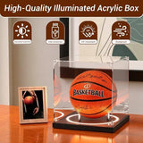 Inner dimensions 15x15x20cm Display Case with Light UV Protected Stand Box Full Size Solid Wood V1107-105-19573-CLR1
