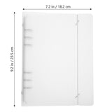 Aesthetic Clear A5 Binder 4Pcs Portable File Organizer for Document Storage V1369-AZ3-W-18057