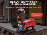 BAUMR-AG Bench Vertical Belt and Disc Sander Combo, 25mm Linisher, 125mm Sanding Disc, Brushless V219-SNDBELBMS45A