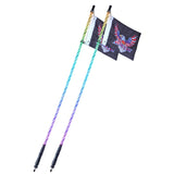 2 PCS 5 FT Whip Light, APP & RF Remote Control Led Whip Light, Waterproof Spiral RGB Chasing Lighted V952-CRKJPPTDZ5YCJCVCMV9