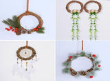 16 Pcs Small Natural Rattan Grapevine Circle Wreath Forms Branch Decorative Twig for Front Door V1369-AZ3-W-15744
