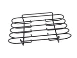 Rib 4 Rows Capacity Compact Portable Iron Material Black Durable Reusable Barbecue Standing Rib V1294-YM0715-3111220163111