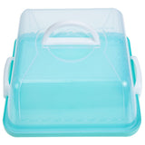 Sky-Blue Portable Cake Carrier with Lid and Handle, Round Cake Stand, Dome Cake Storage Box for V1192-AZ-W-28529