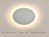 30CM White Touch Eclipse LED Wall Light Stepless Dimming V1221-XM-LB432-GM31