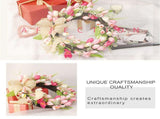 Tulip Wreath Tulip Decorative Wreath Artificial Tulip Wreath Decorative Flower Wreath V1294-YM0715-211028LS02