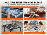 Mahjong Table, Square 4 Player Folding Card Table with 4 Cup Holders & 4 Chip Trays, Portable Domino V952-SDMJZHSDMNGP0C7TXV0