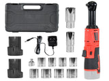 Cordless Electric Ratchet Wrench Set 12V Power Electric Ratchet Wrench 3/8inch 400 RPM Variable V985-RATCHETWRENCHES