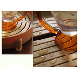 Tea Tray Simple Double Layer Pure Color Uniform Draining Holes Detachable Design Plastic Tea Tray V1294-YM0716-3118220141412