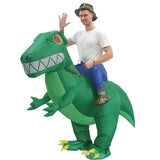 Ride On Green Dragon Cartoon Costumes Air Model Inflatable Costume Funny Dress Up Props Halloween V1263-JX-7873