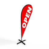 Open Teardrop Flag Banner V337-FLB-FT-OPEN